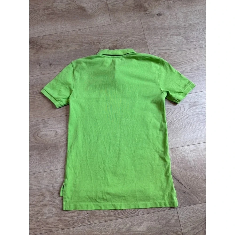 EUC Boys Kids Polo ralph lauren green short sleeve polo shirt cotton size‎ S 8